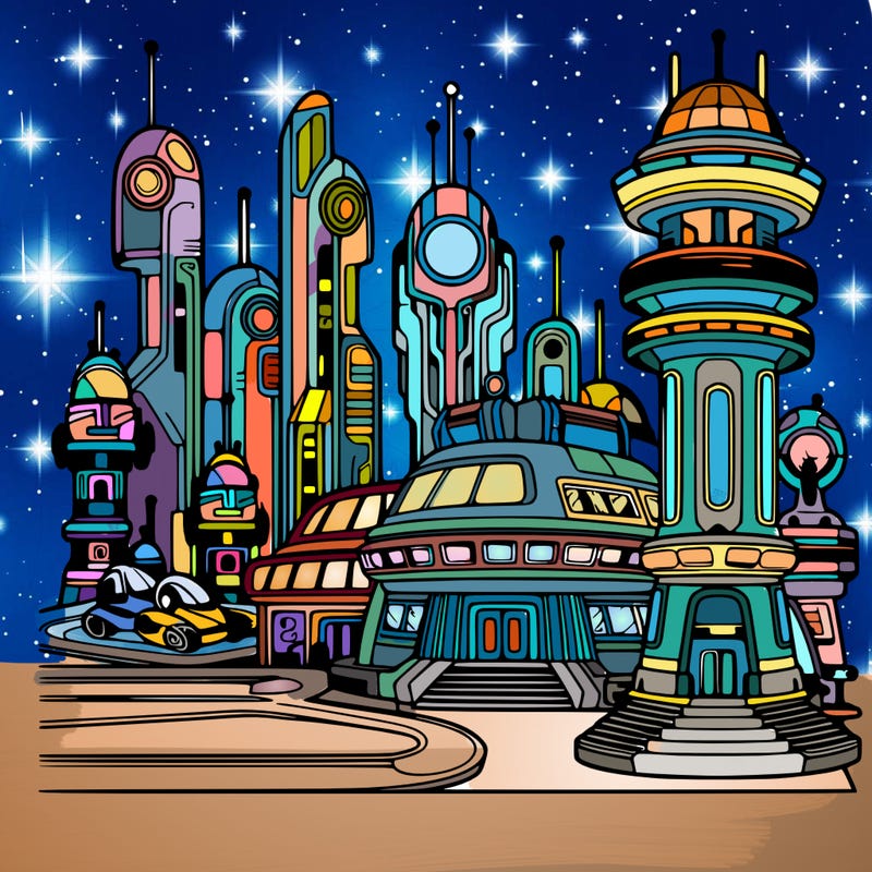 futuristic theme park