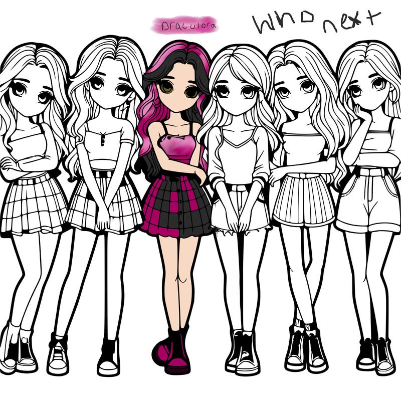 a group of girls realistic