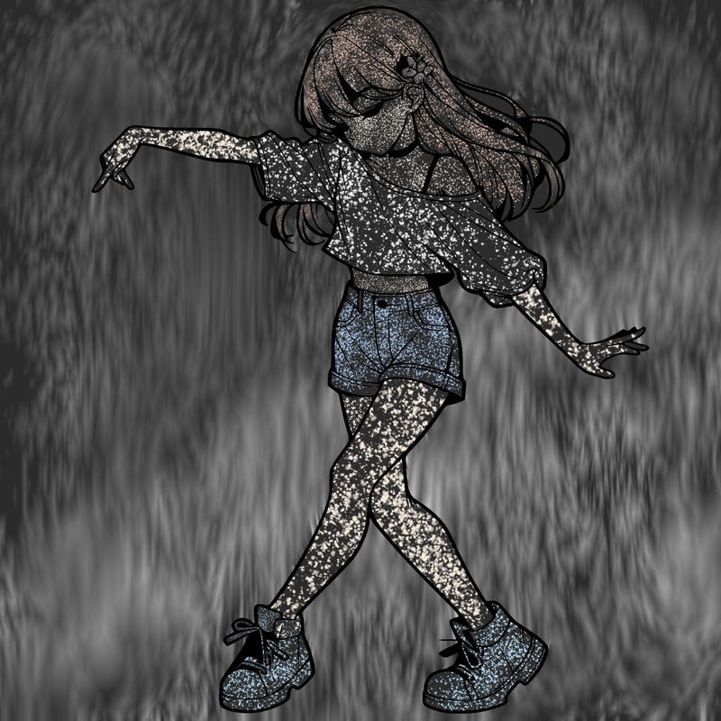 realistic girl danceing