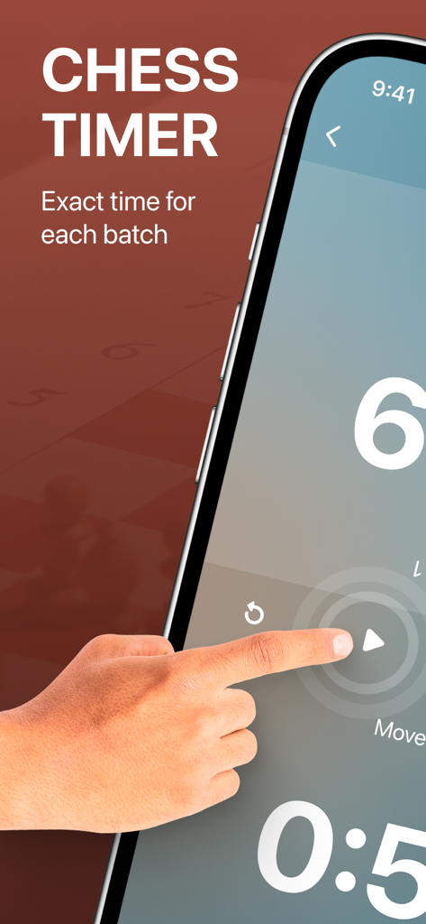 Chess Timer - Clock for Chess - Interface de um aplicativo de cronômetro de xadrez em um smartphone mostrando relógios duplos para uma partida.