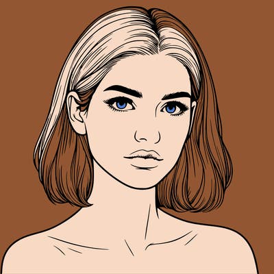 realistic portrait of woman