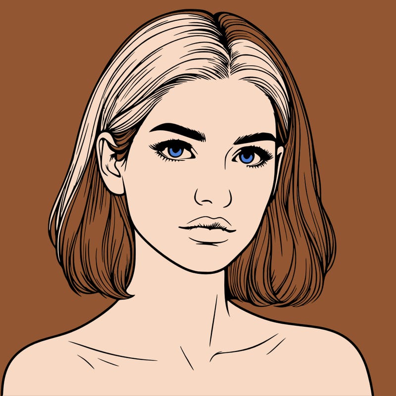 realistic portrait of woman