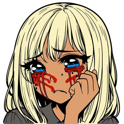 realistic girl crying