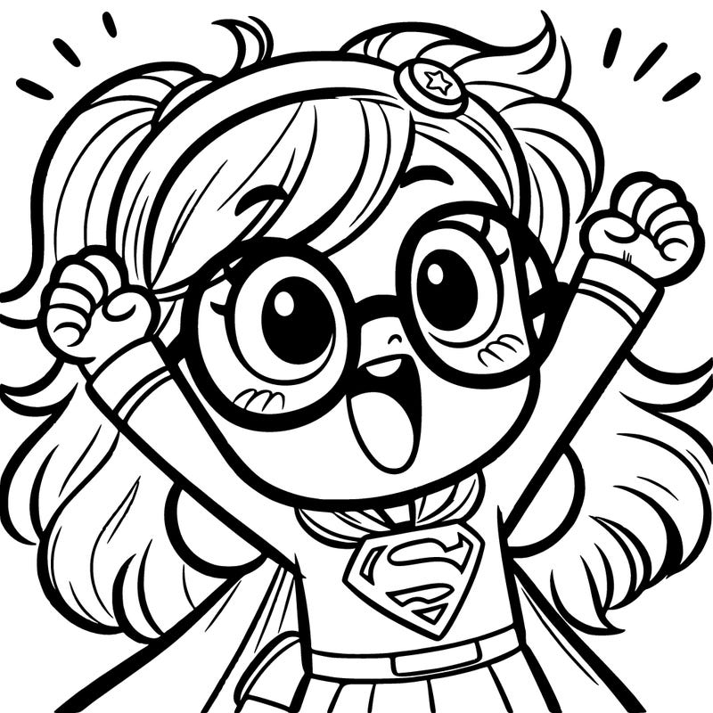 super excited girl with glasses
