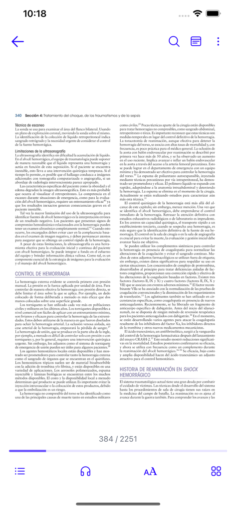 Amolca: Tu Biblioteca Digital - Interfaz de la aplicación Amolca mostrando una página de un libro de texto médico en español con herramientas de lectura