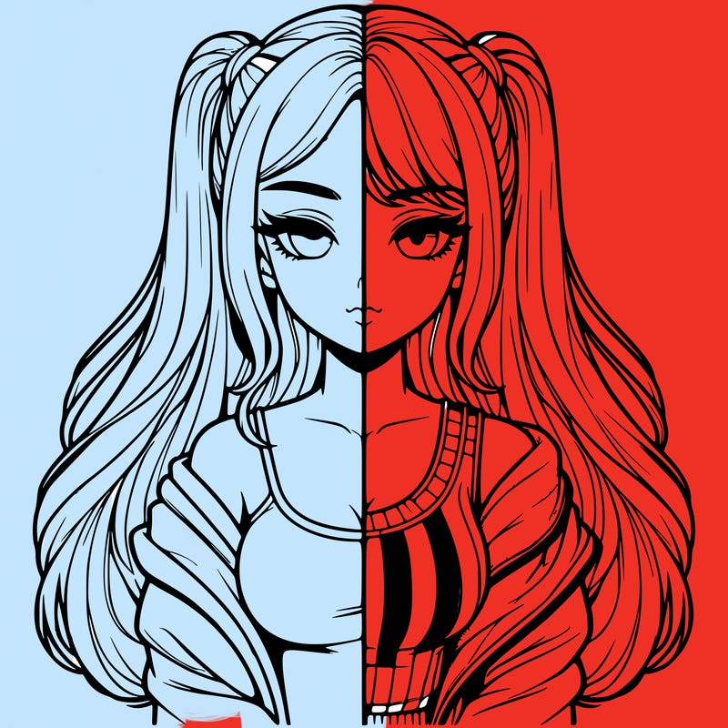 realistic girl split
