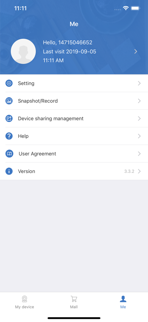 Kittyhok Pro - Pantalla de perfil de usuario y configuración de la aplicación Kittyhok Pro