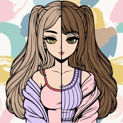 realistic girl split