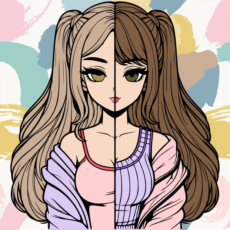 realistic girl split