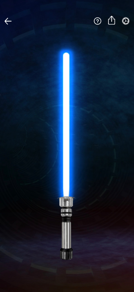 Prank Tools - A realistic blue glowing lightsaber simulator featured in the Prank Tools app.