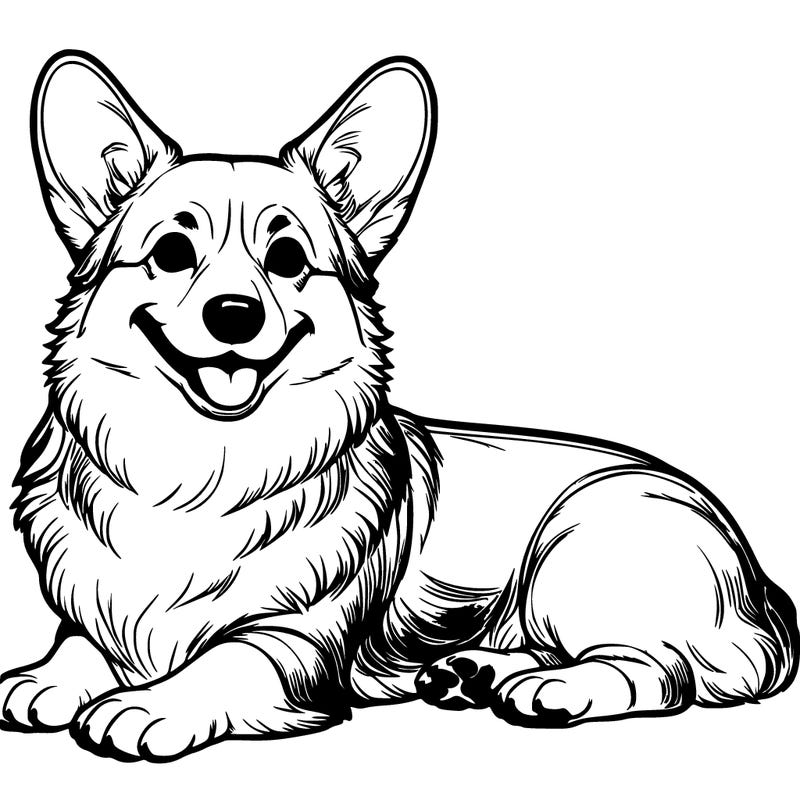 realistic corgi