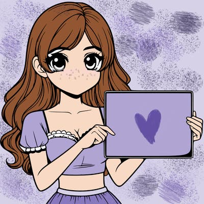 realistic pretty girl holding blank sign