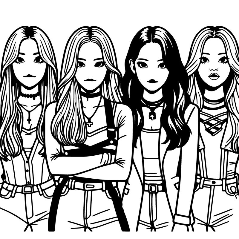 blackpink a 4 girl group kpop jennie rose lisa jisoo