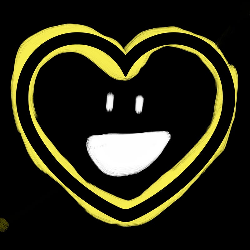 a blank heart