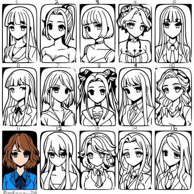 girls that look diffrent anime