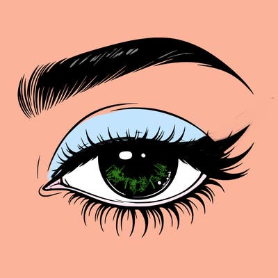 eye closed realistic