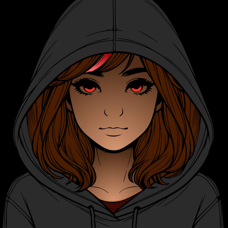realistic girl with a hoodie