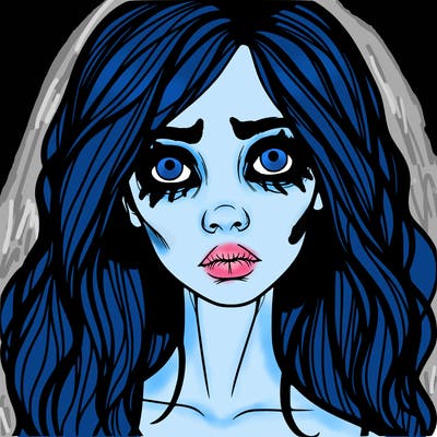 scary beautiful realistic girl