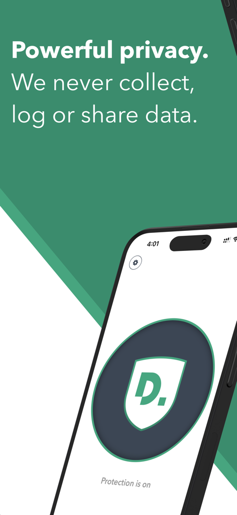 Tracker Protection - A smartphone screen displaying the Tracker Protection app by Disconnect with an active shield icon and privacy policy text.