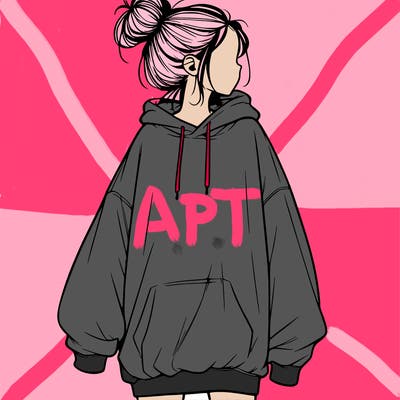 realistic girl with a oversized sweatshirt on and a bun