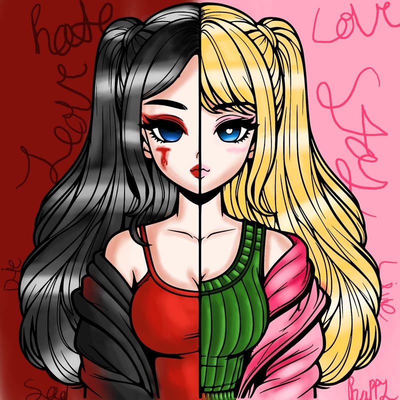 realistic girl split