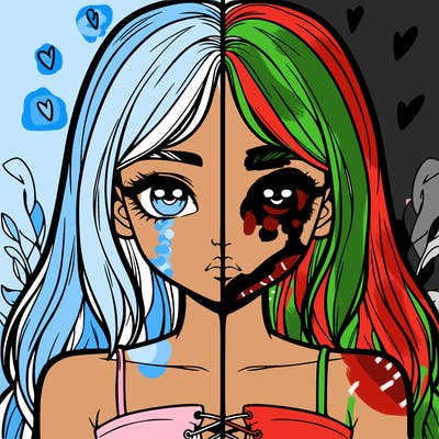 realistic girl split