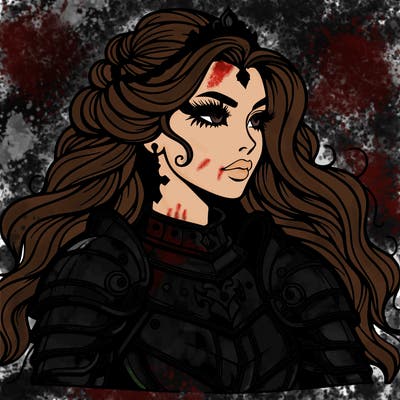 beautiful gothic female knight