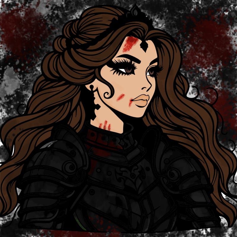 beautiful gothic female knight