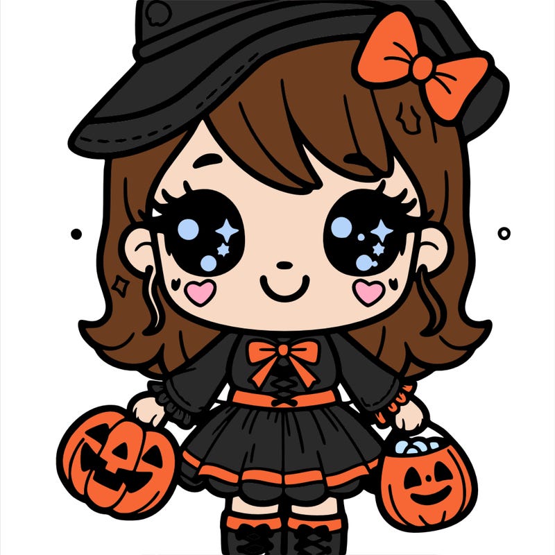 cute halloween girl