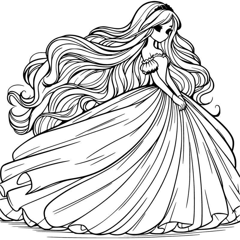 𝓐 𝓰𝓲𝓻𝓵 𝔀𝓲𝓽𝓱 𝓵𝓸𝓷𝓰 𝓯𝓵𝓸𝔀𝓮𝔂 𝓱𝓪𝓲𝓻 𝓲𝓷 𝓪 𝓵𝓸𝓷𝓰 𝓹𝓾𝓯𝓯𝓮𝔂 𝓭𝓻𝓮𝓼𝓼 𝓽𝓱𝓪𝓽 𝓲𝓼 𝓫𝓵𝓸𝔀𝓲𝓷𝓰 𝓲𝓷 𝓽𝓱𝓮 𝔀𝓲𝓷𝓭