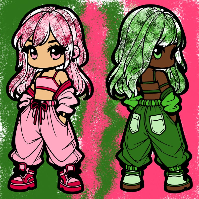 girl in crop top and baggy pants