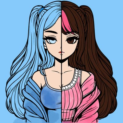 realistic girl split