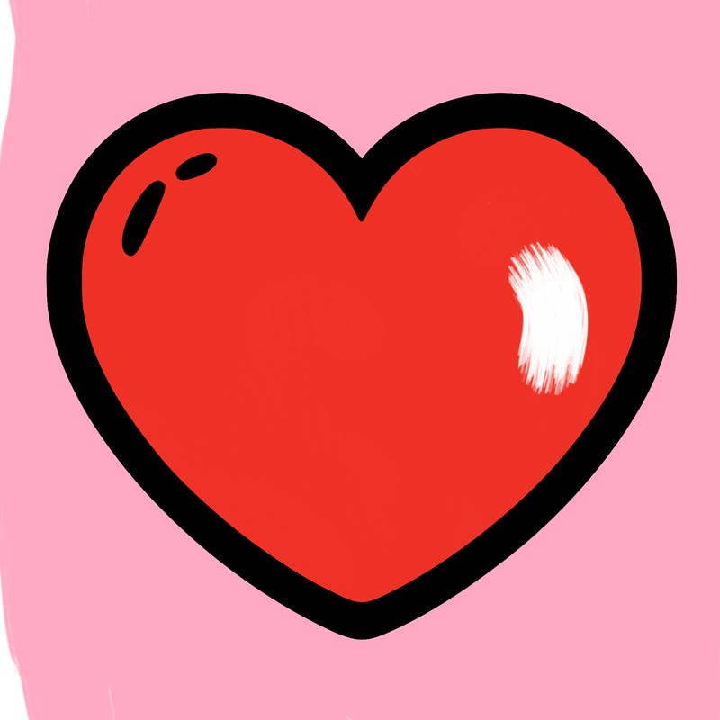 a blank heart