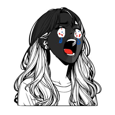 screaming realistic, girl