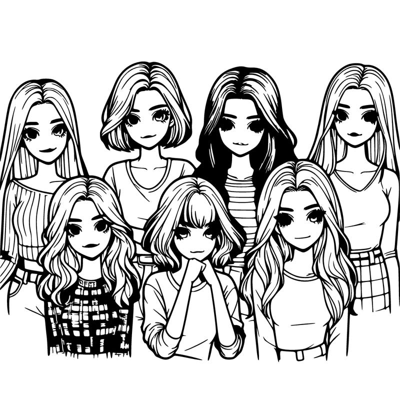 a realistic group of seven girls