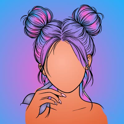 realistic person with buns