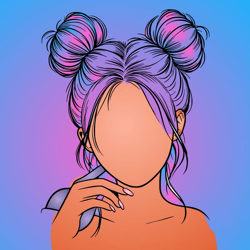realistic person with buns