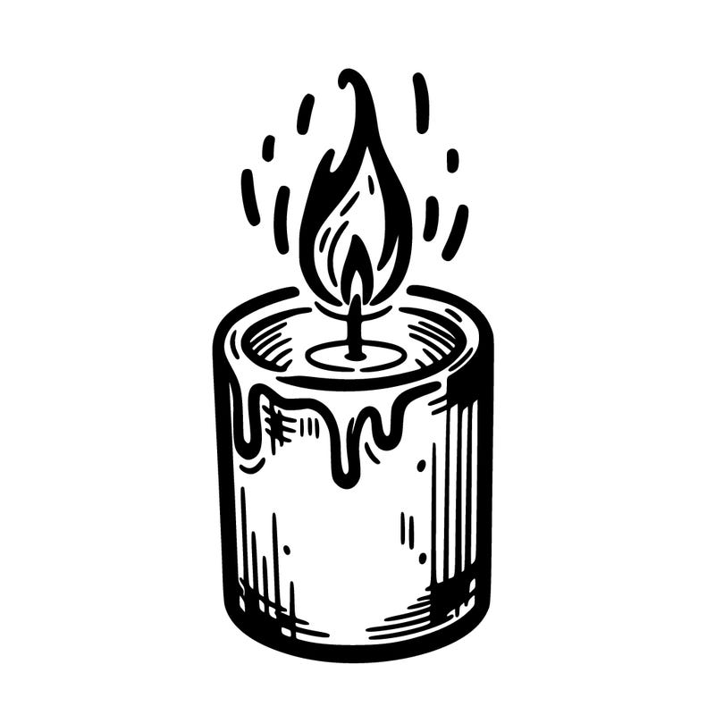 candle with fire