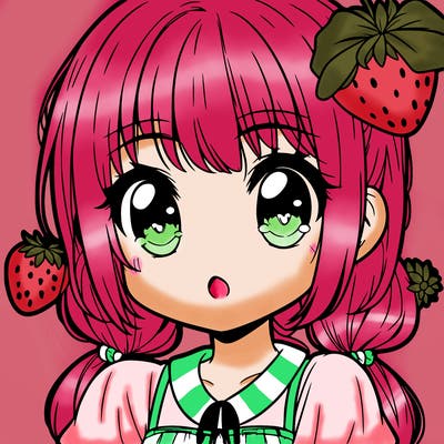 a anime strawberry girl
