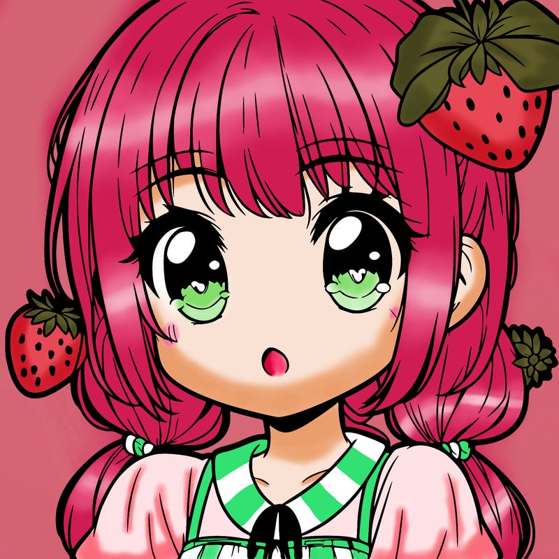 a anime strawberry girl