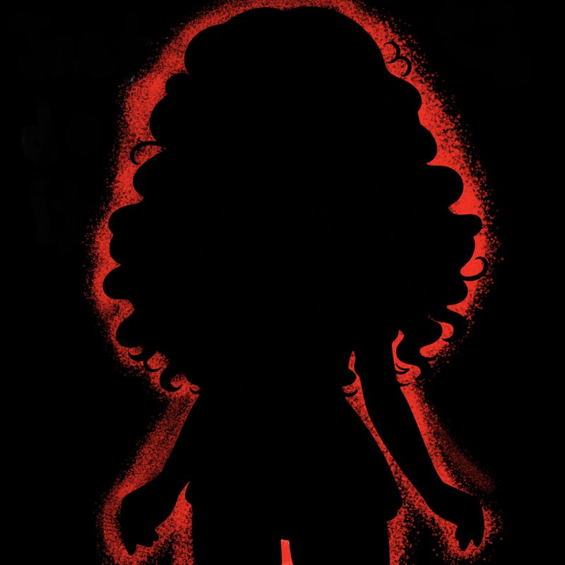 crop top girl with very short skirt and curly long hair