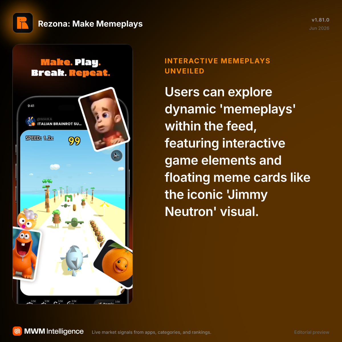 Rezona: Make Memeplays - Graphics & Design App | MWM