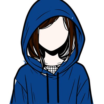 faceless girl in hoodie