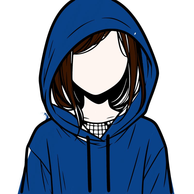 faceless girl in hoodie