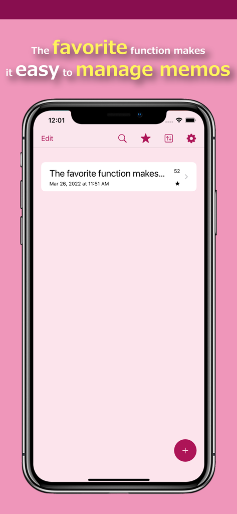 Memo Pad - Simple Note Pad - A mobile interface of the Memo Pad app showing the favorite function used to manage and organize digital notes.