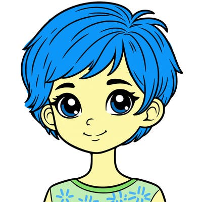 girl with short hair