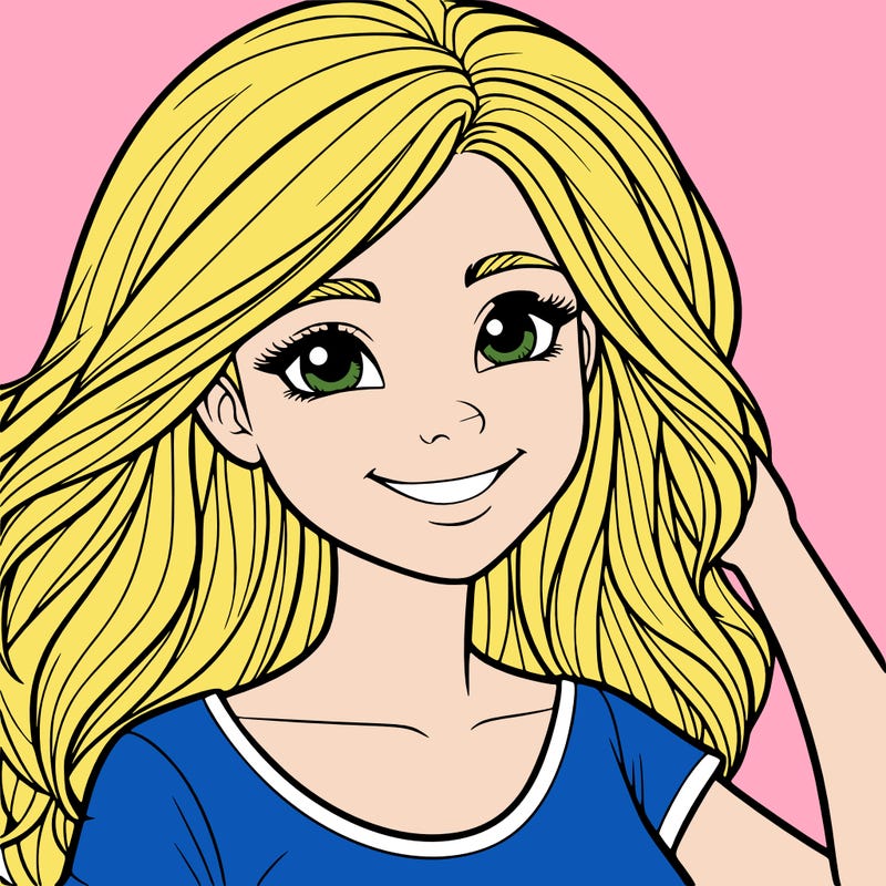 realistic girl with a smile