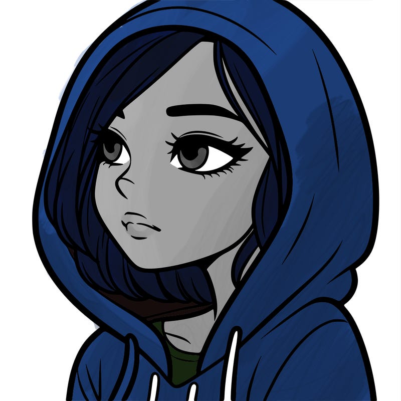 a woman wearing a hoodie