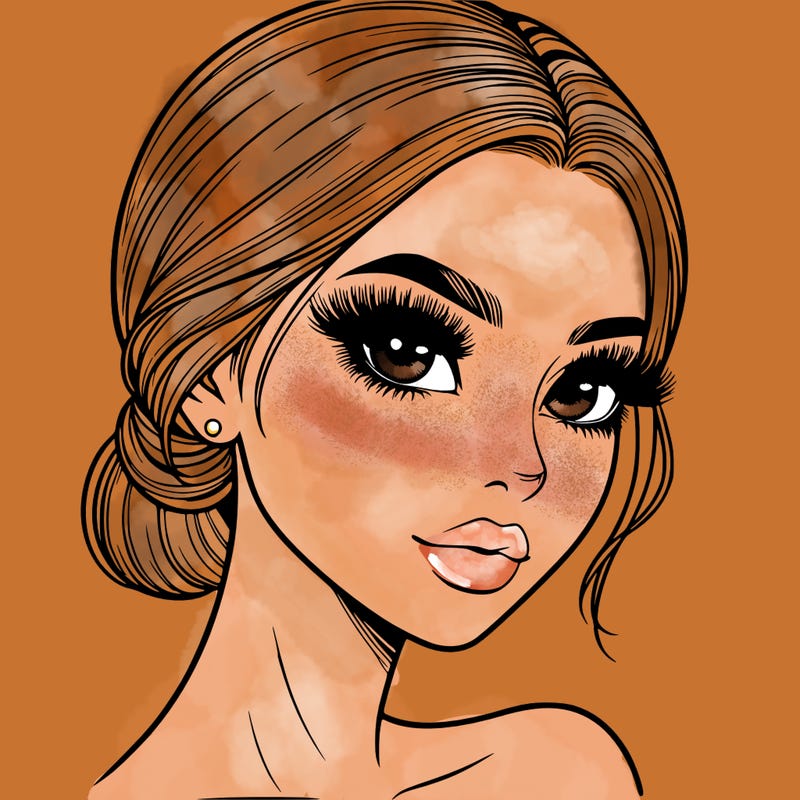 realistic girl with lashes