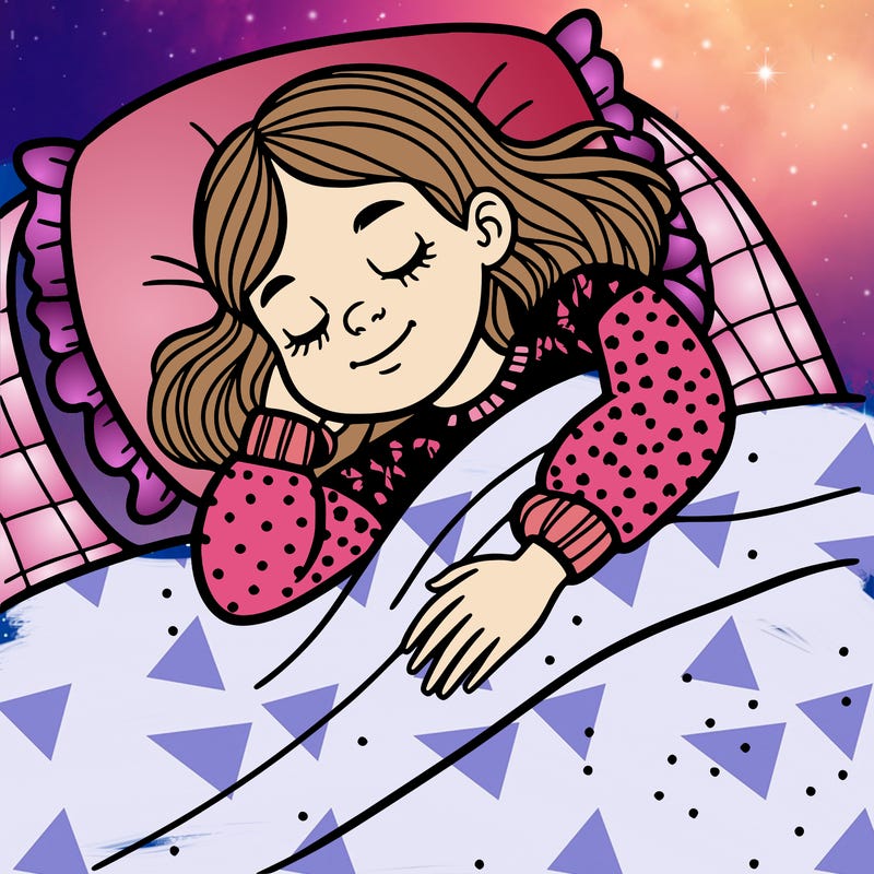 girl laying in bed sleeping